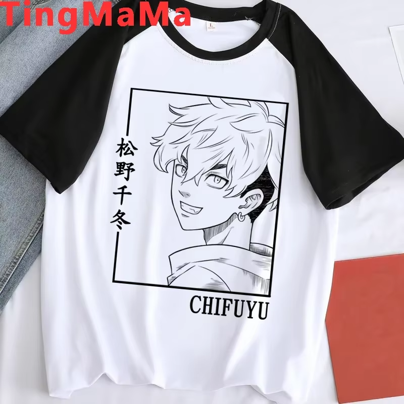 Japanese Anime Tokyo Revengers T Shirt Men Kawaii Cartoon Tokyo Avengers T-shirts Funny Harajuku Unisex Tops Graphic Tees Male