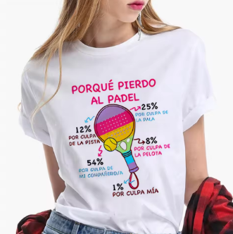 Padel tshirt women Japanese designer funny Tee female funny Japanese clothes