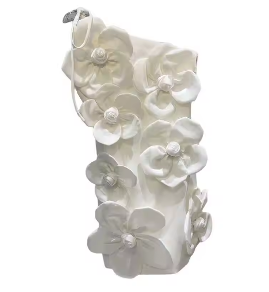 PREPOMP 2025 Summer New Arrival Sleeveless Slash Neck Skew Shoulder Bandage Backless Floral Applique Slim Short Dress GT653