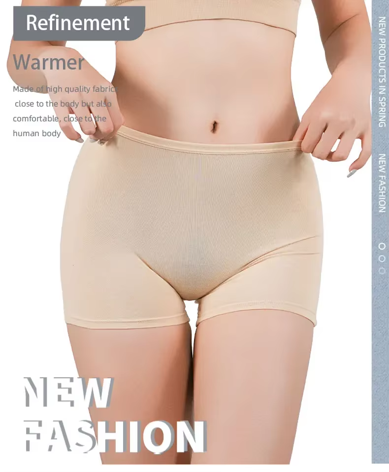 Women Safety Panties Boxer Shorts Female Ladies Seamless Underwear Woman Underpants Panty Pants Black Beige Protective Boyshorts