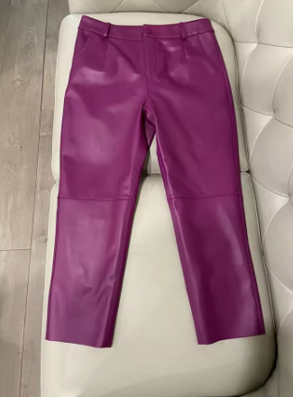 Cargo Pants Women 2024 New Korean Fashion Spring Autumn Genuine Leather Trousers Women Streetwear